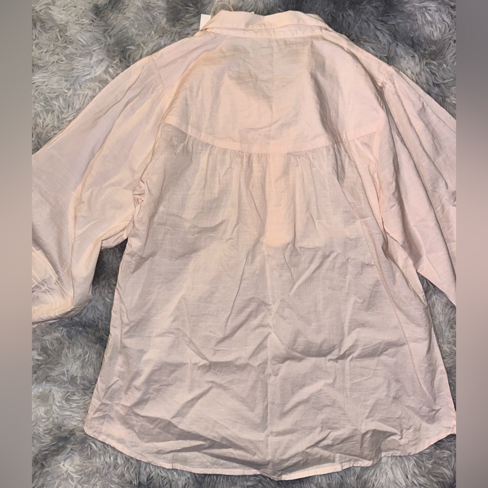 Marie Louise De Monterey Volent Cotton Light Pink Ruffle Collar Shirt - NWT sz10 - Picture 7 of 7